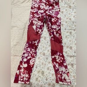 Under Armour Red and White Patterned Leggings